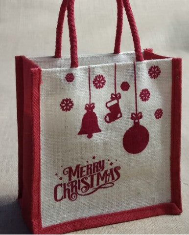 Merry Christmas Jute Bag
