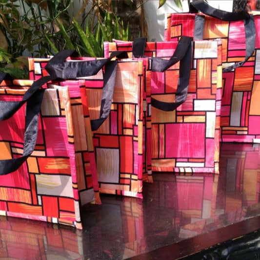 Orange Satin Gift Bag