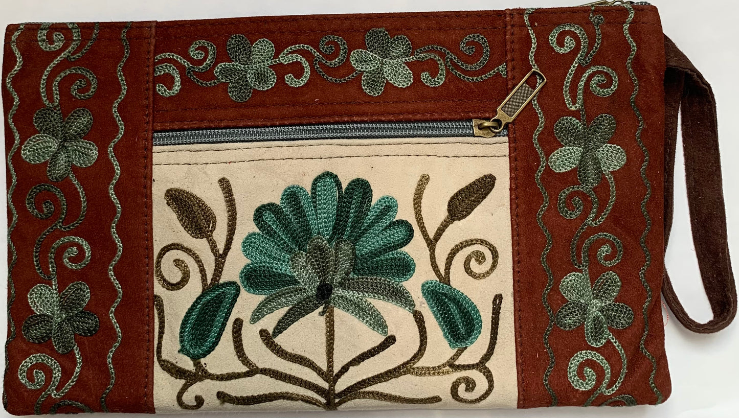 Embroidered Clutch