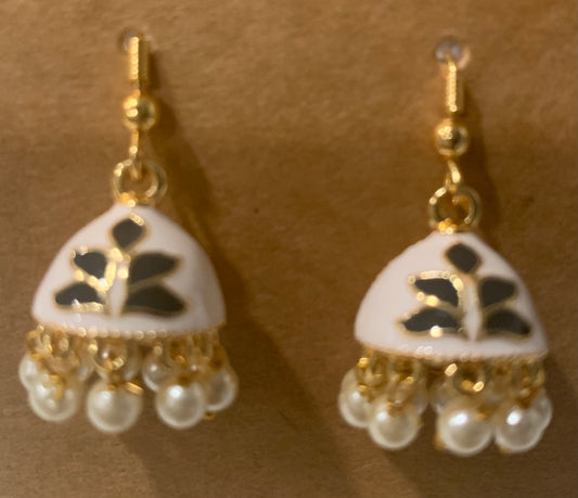 Hand painted hook earrings