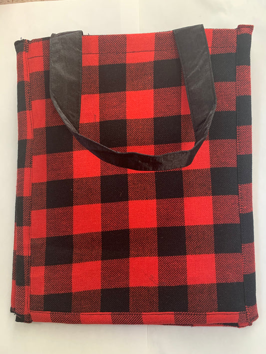 Red Buffalo Check Gift Bag