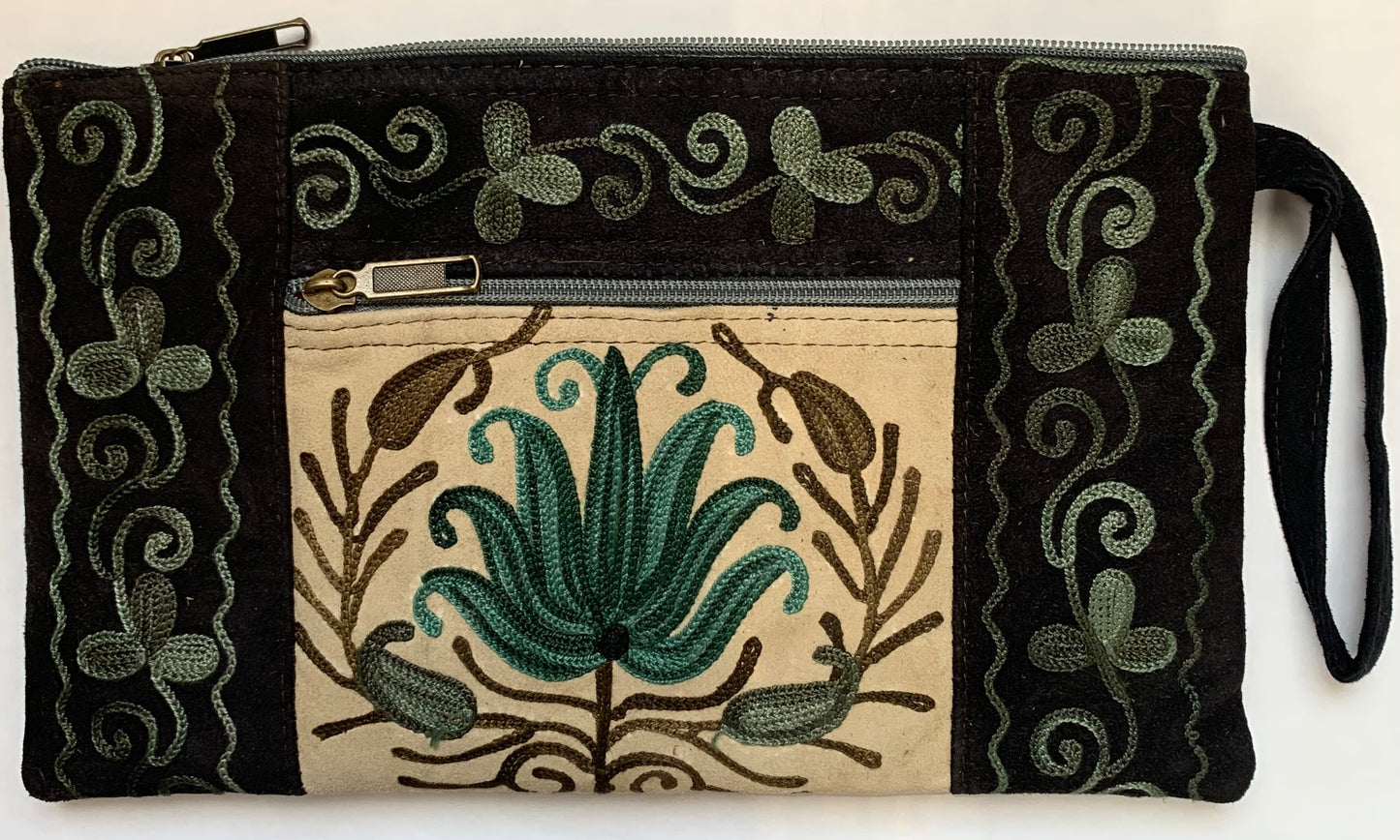 Embroidered Clutch
