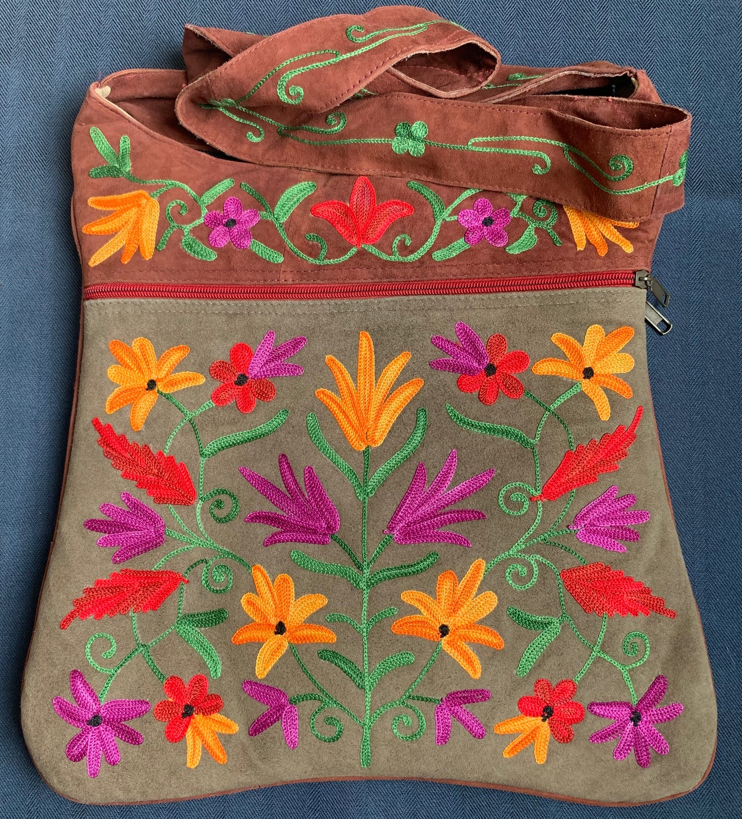 Large Suede Sling Bags