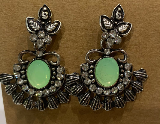 Oval Stone Earring